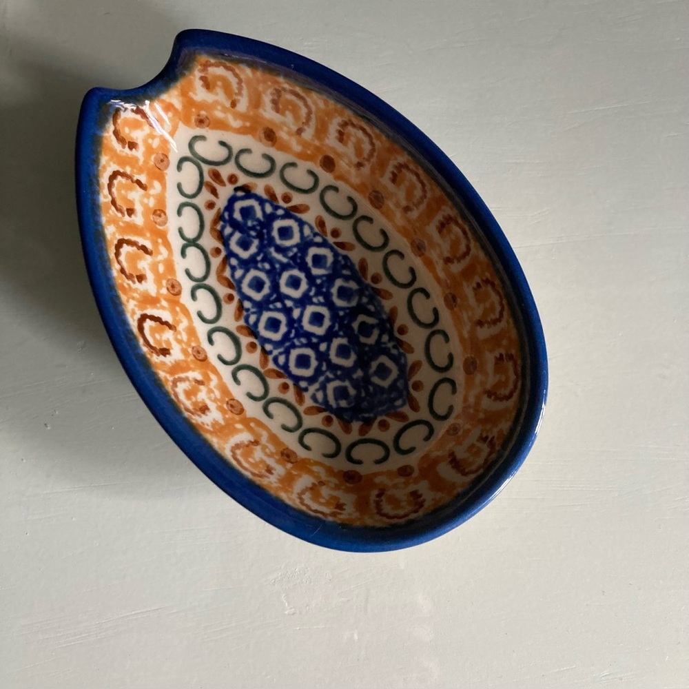 Polish Pottery Ceramic Spoon Rest